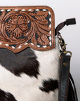 OHLAY SKBA105 Clutch Hand Tooled Hair-On Genuine Leather women bag western handbag purse