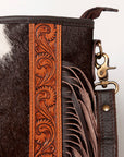 Ohlay Bags KBA111 Cross Body I Hand Tooled Hair-On Genuine Leather Women Bag Western Handbag Purse