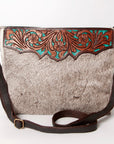 Ohlay Bags KBA112 Cross Body I Hand Tooled Hair-On Genuine Leather Women Bag Western Handbag Purse