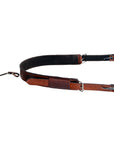 Comfytack Horse Saddle Flank Cinch Girth Handtooled Leather W/ Billets Antique Brown