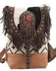 OHLAY KB391 Backpack Upcycled Wool Upcycled Canvas Hair-On Genuine Leather women bag western handbag purse