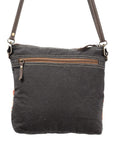 OHLAY KB395 Cross Body Upcycled Wool Upcycled Canvas Genuine Leather women bag western handbag purse