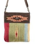 OHLAY MESSENGER Upcycled Wool Upcycled Canvas Genuine Leather women bag western handbag purse