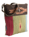 OHLAY MESSENGER Upcycled Wool Upcycled Canvas Genuine Leather women bag western handbag purse