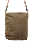 OHLAY MESSENGER Upcycled Wool Upcycled Canvas Genuine Leather women bag western handbag purse
