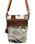 OHLAY MESSENGER Upcycled Wool Upcycled Canvas Hair-on Genuine Leather women bag western handbag purse
