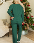 Ava Fiery Jolly Corded Long Sleeve Top
