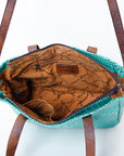 American Darling Crocodile Embossed Genuine Leather Women Bag Western Handbag Purse