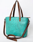 American Darling Crocodile Embossed Genuine Leather Women Bag Western Handbag Purse