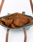 ADBG964 American Darling Crocodile Embossed Genuine Leather Women Bag Western Handbag Purse