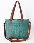 ADBG965 American Darling Crocodile Embossed Genuine Leather Women Bag Western Handbag Purse
