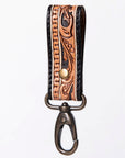 American Darling Hand Tooled Carved Genuine Leather Keyring