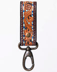 American Darling ADKR210C Hand Tooled Carved Genuine Leather Keyring