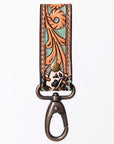 American Darling Hand Tooled Carved Genuine Leather Keyring