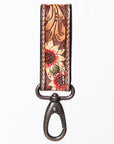 American Darling ADKR210G Hand Tooled Carved Genuine Leather Keyring