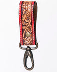 American Darling ADKR210O Hand Tooled Carved Genuine Leather Keyring