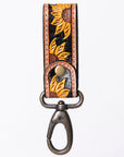 American Darling ADKR210T Hand Tooled Carved Genuine Leather Keyring