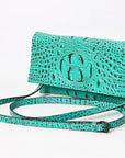 American Darling Crocodile Embossed Genuine Leather Women Bag Western Handbag Purse