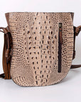 American Darling Crocodile Embossed Genuine Leather Women Bag Western Handbag Purse