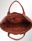 Spaghetti Western Swc409Cg Briefcase Vintage Handmade Drum Dyed Genuine European Cowhide Leather Women Bag Western Handbag Purse