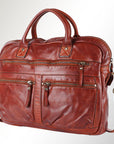 Spaghetti Western Swc409Cg Briefcase Vintage Handmade Drum Dyed Genuine European Cowhide Leather Women Bag Western Handbag Purse