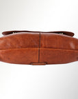 Spaghetti Western Swc408Tan Briefcase Vintage Handmade Drum Dyed Genuine European Cowhide Leather Women Bag Western Handbag Purse