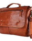Spaghetti Western Swc408Tan Briefcase Vintage Handmade Drum Dyed Genuine European Cowhide Leather Women Bag Western Handbag Purse