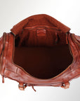Spaghetti Western Swc401Cg Duffel Vintage Handmade Drum Dyed Genuine European Cowhide Leather Women Bag Western Handbag Purse