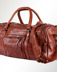 Spaghetti Western Swc401Cg Duffel Vintage Handmade Drum Dyed Genuine European Cowhide Leather Women Bag Western Handbag Purse