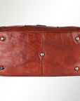 Spaghetti Western Swc418Cg Duffel Vintage Handmade Drum Dyed Genuine European Cowhide Leather Women Bag Western Handbag Purse