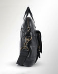 Vintage Drum Dyed Full Grain European Leather Handcrafted Briefcase For Women Patina