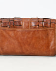 Spaghetti Western Swc447Cg Wallet Vintage Handmade Drum Dyed Genuine European Cowhide Leather Women Bag Western Handbag Purse