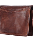 Spaghetti Western Swc445Brn Card-Holder Vintage Handmade Drum Dyed Genuine European Cowhide Leather Women Bag Western Handbag Purse