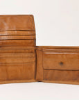 Spaghetti Western Swc450Tan Wallet Vintage Handmade Drum Dyed Genuine European Cowhide Leather Women Bag Western Handbag Purse