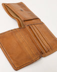 Spaghetti Western Swc450Tan Wallet Vintage Handmade Drum Dyed Genuine European Cowhide Leather Women Bag Western Handbag Purse