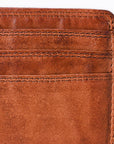 Spaghetti Western Swc451Cg Card-Holder Vintage Handmade Drum Dyed Genuine European Cowhide Leather Women Bag Western Handbag Purse