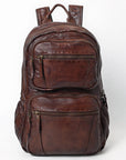 Spaghetti Western Swc414Brn Backpack Vintage Handmade Drum Dyed Genuine European Cowhide Leather Women Bag Western Handbag Purse
