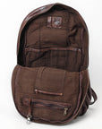 Spaghetti Western Swc414Brn Backpack Vintage Handmade Drum Dyed Genuine European Cowhide Leather Women Bag Western Handbag Purse
