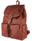 Spaghetti Western Swc427Tbrn Backpack Vintage Handmade Drum Dyed Genuine European Cowhide Leather Women Bag Western Handbag Purse