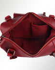Spaghetti Western Swc430Rd Tote Vintage Handmade Drum Dyed Genuine European Cowhide Leather Women Bag Western Handbag Purse