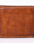 Spaghetti Western Swc442Tan Wallet Vintage Handmade Drum Dyed Genuine European Cowhide Leather Women Bag Western Handbag Purse