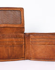Spaghetti Western Swc442Tan Wallet Vintage Handmade Drum Dyed Genuine European Cowhide Leather Women Bag Western Handbag Purse