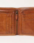 Spaghetti Western Swc443Cg Wallet Vintage Handmade Drum Dyed Genuine European Cowhide Leather Women Bag Western Handbag Purse