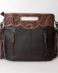 OHLAY KBG159 Clutch Hand Tooled Embossed Genuine Leather women bag western handbag purse