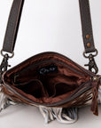 SKBG168 Ohlay Western Genuine Hair-On Leather Hand Tooled Women Clutch Bags