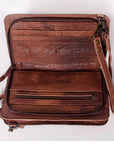 American Darling Hand Tooled Hair On Genuine Leather Women Bag Western Handbag Purse