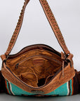 American Darling ADBG980B Hobo Hand Tooled Saddle Blanket Genuine Leather Women Bag Western Handbag Purse