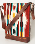 American Darling ADBG999 Large Crossbody Saddle Blanket Genuine Leather Women Bag Western Handbag Purse