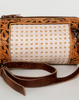 American Darling Duffel Bag for Women, Hand Tooled Floral Leather Western Bag, Full Grain Vegetable-Tanned with YKK Zipper