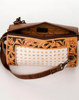 American Darling Duffel Bag for Women, Hand Tooled Floral Leather Western Bag, Full Grain Vegetable-Tanned with YKK Zipper